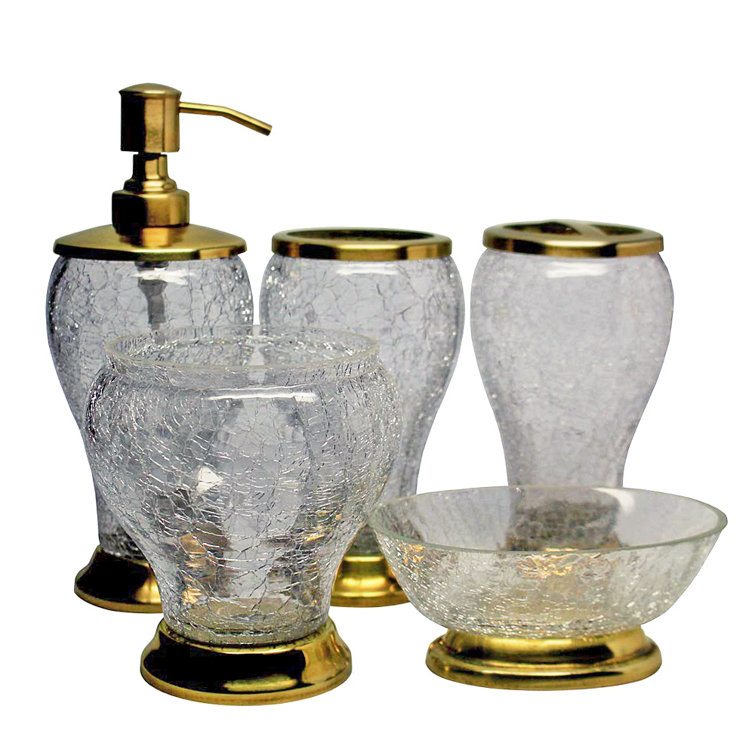 Gold Crackle Bathroom Accessories Everything Bathroom